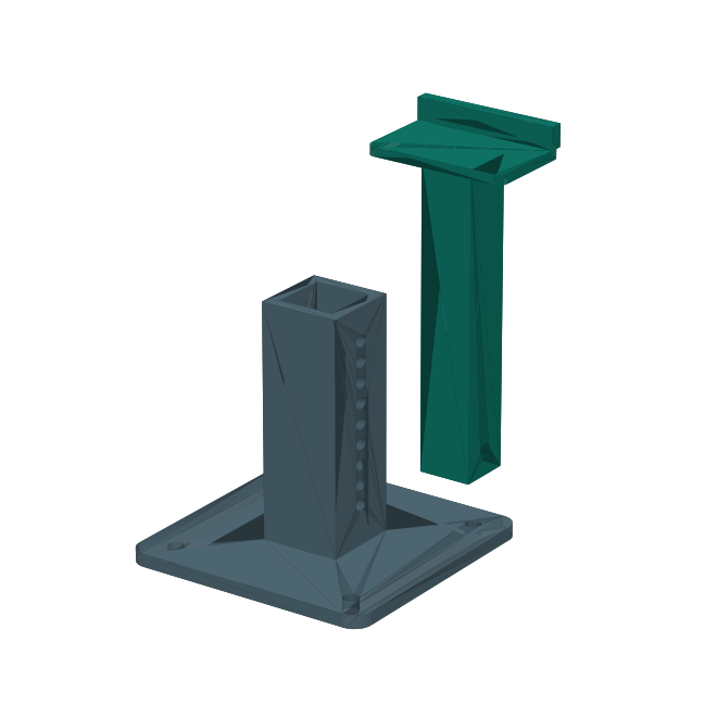 GPU anti-sag support bracket, telescoping rod and tube